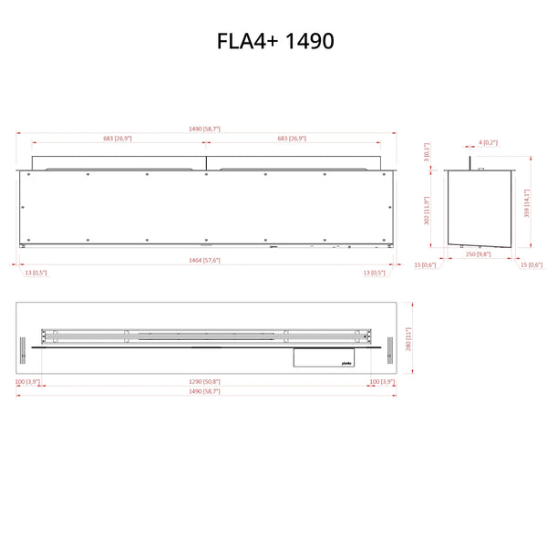 FLA4+ 1490 - Quemador automático de bioetanol