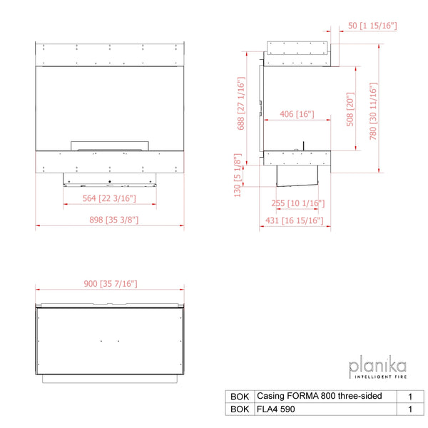 Forma Three-sided 800