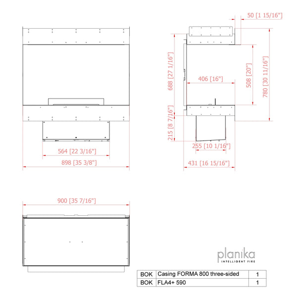 Forma Three-sided 800