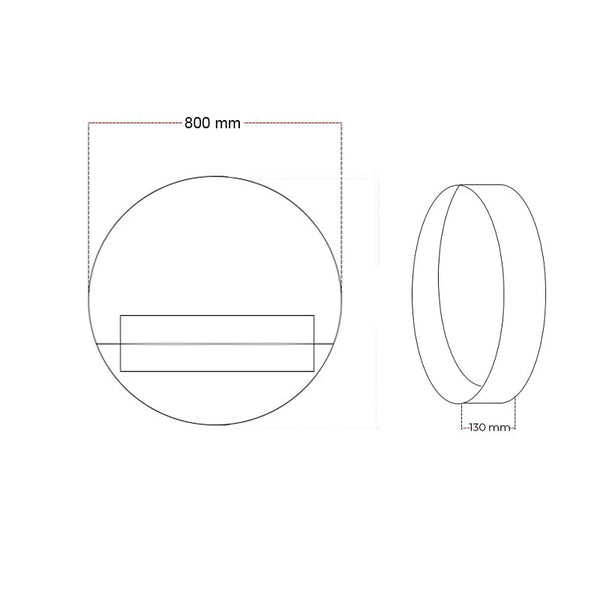 Delaware XL Negro - Chimenea bioetanol de pared