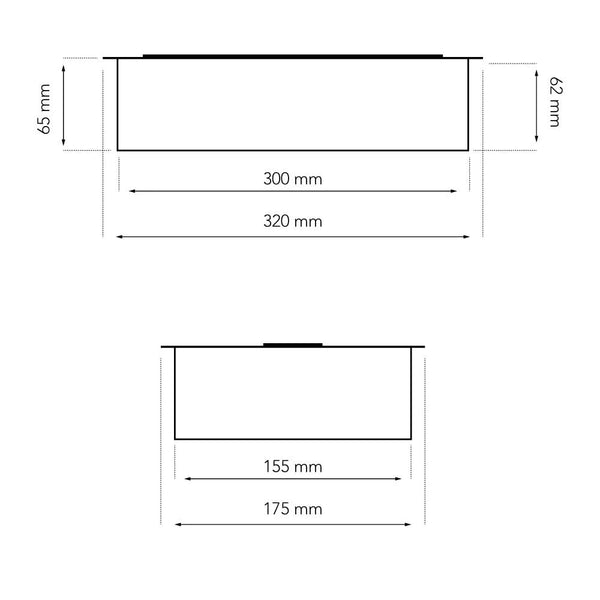 Quemador de 2 litros Delux - 32,5 cm