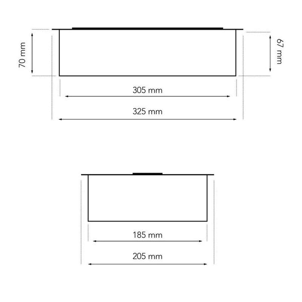 Quemador de 2,5 litros Delux - 32,5 cm