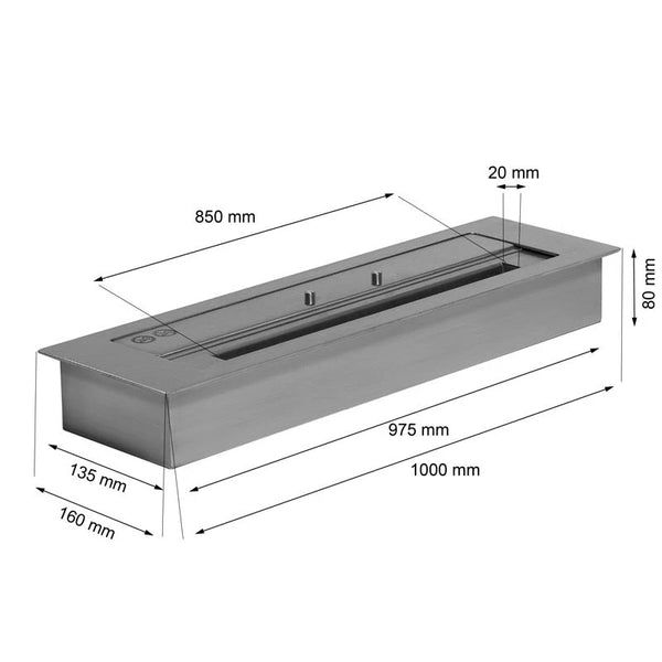 Hornilla superior exterior de 5 litros - 100 cm
