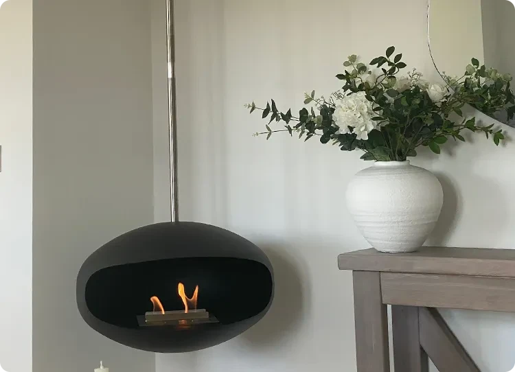 Chimenea de bioetanol de esquina Aeris