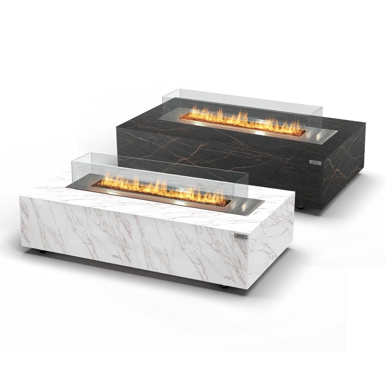 mesa de centro con chimenea de bioetanol