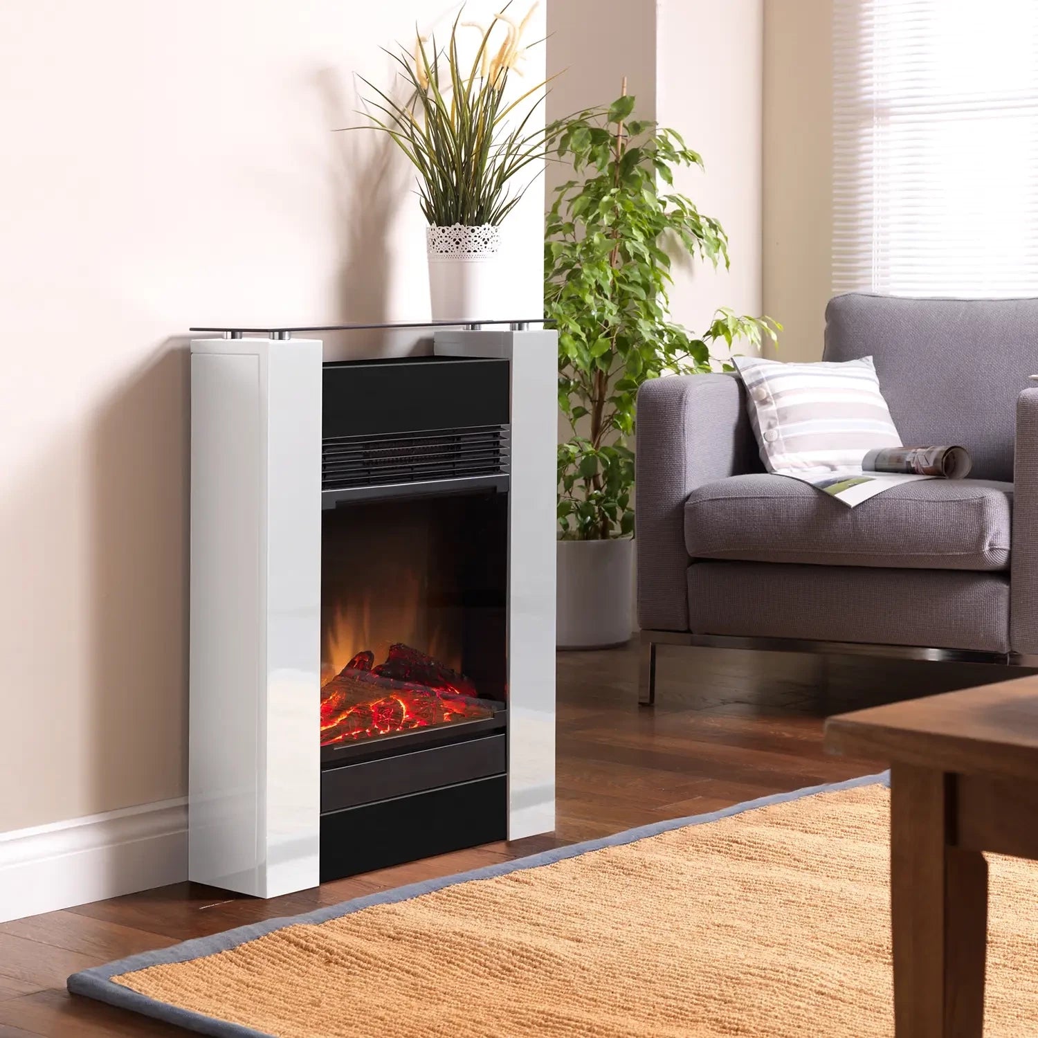 chimenea eléctrica portátil