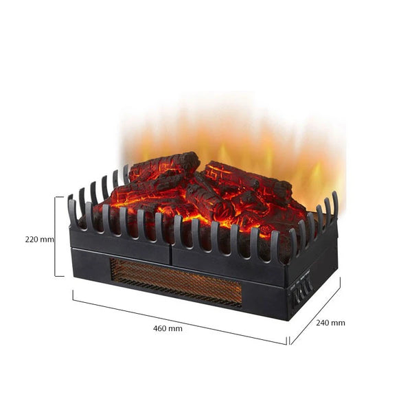 Inserto de chimenea eléctrica para chimenea abierta