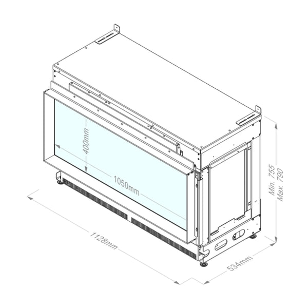 e-Matrix 1050/400 I - Chimenea vapor de agua