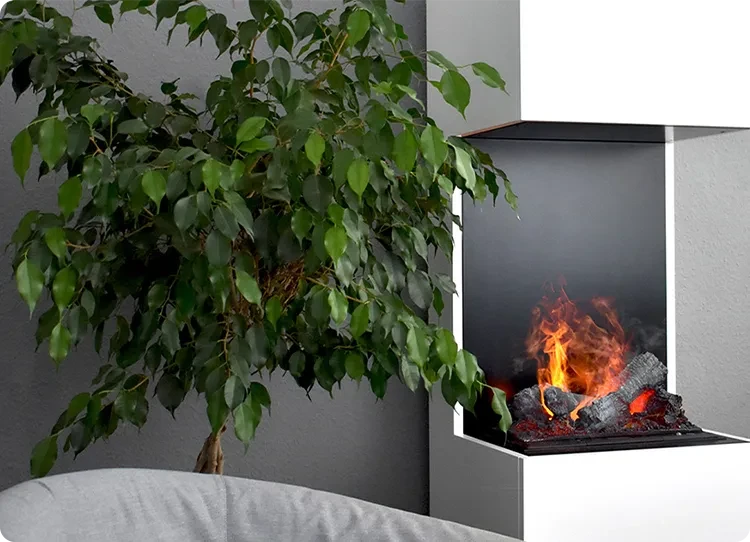 Chimenea Glow Fire Beethoven blanca Opti-myst