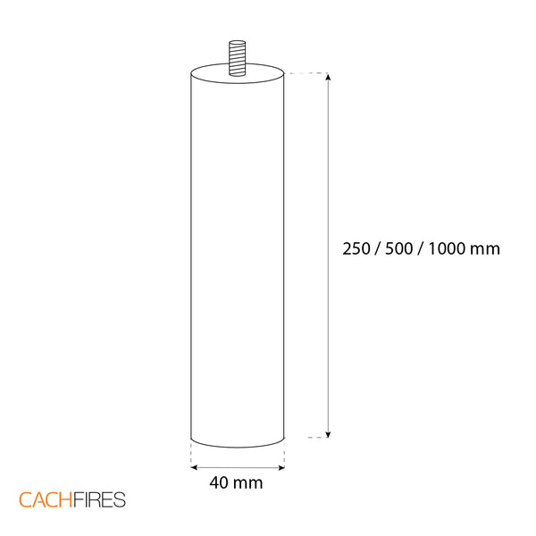 Barra de techo 25 cm - acero