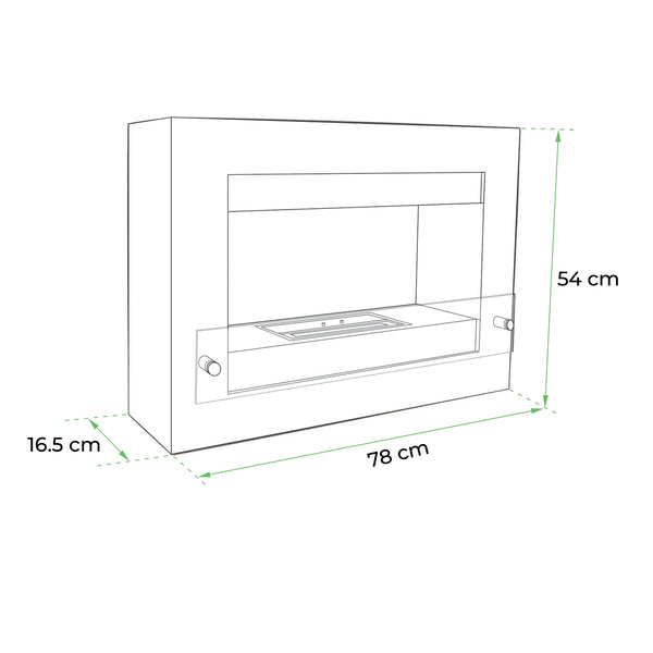 Nebraska White - Wall Mounted Biofireplace