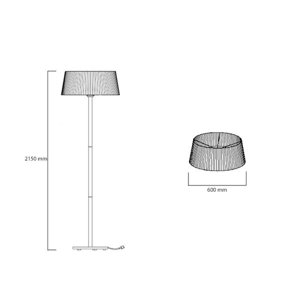 Calefactor de patio eléctrico 900/1200/2100 W, HA, Ø60 cm