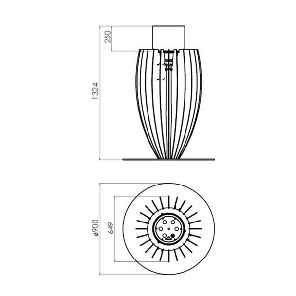Tuli Calefactor de Gas – Negro