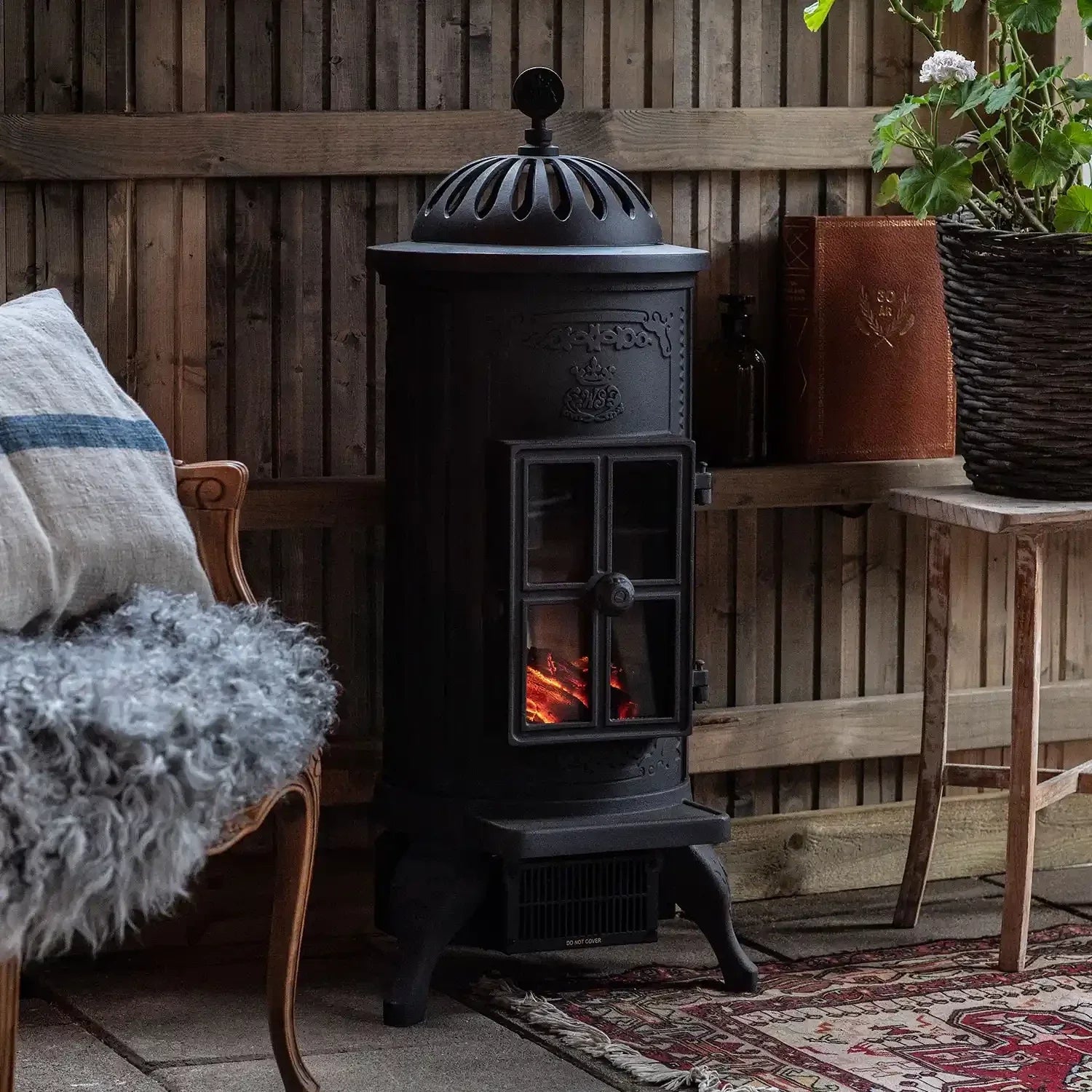Round Electric Fireplace