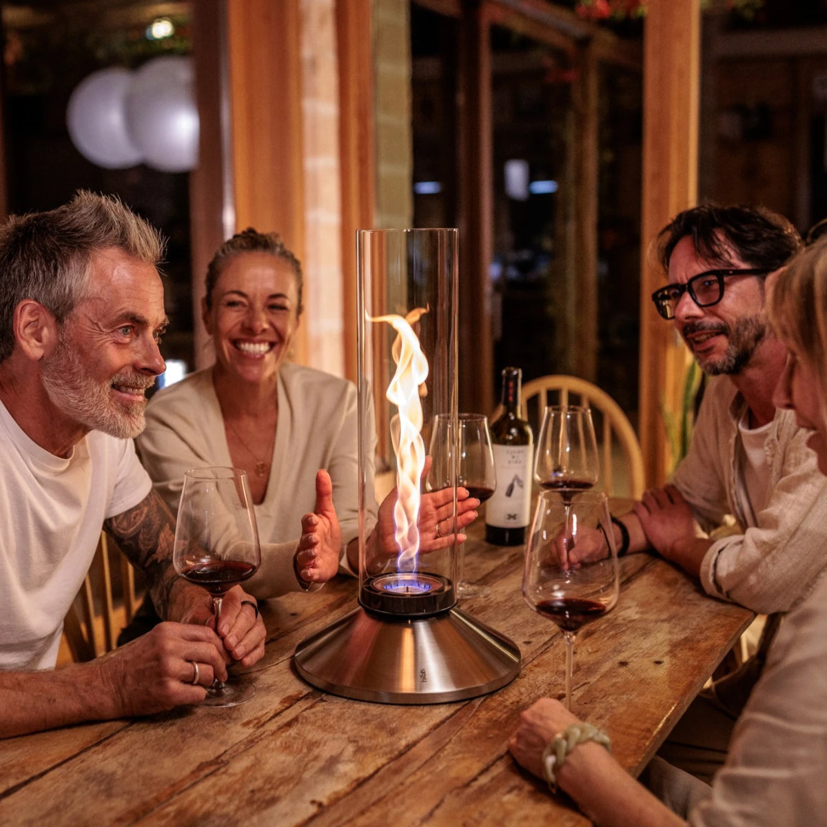Chimenea de sobremesa SPIN X 1200 - Plata