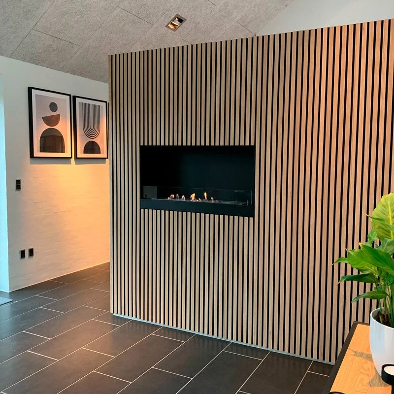 Chimenea de bioetanol empotrada negro 100 cm
