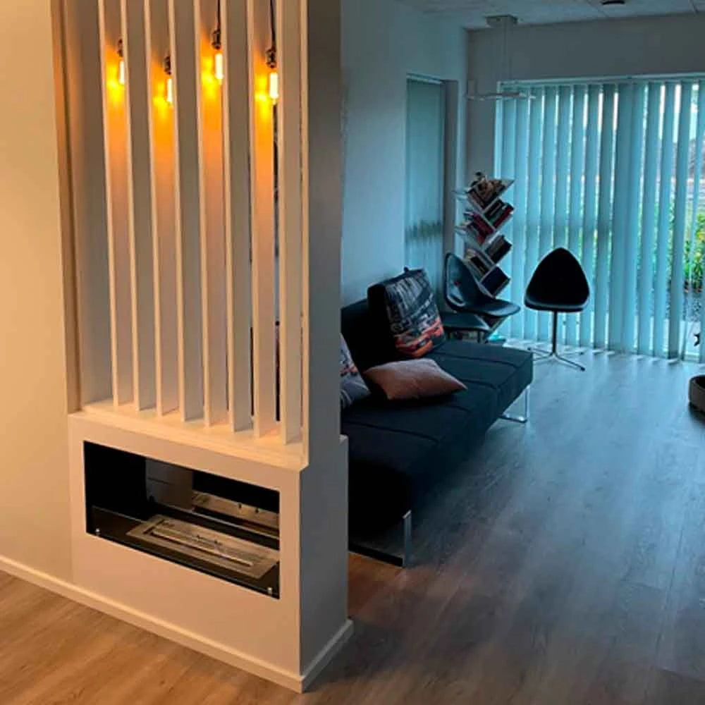 Lansing - Chimenea de bioetanol de suelo - Blanco