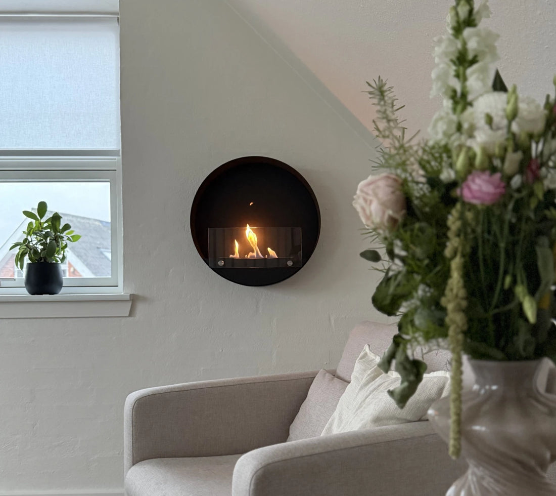 Delaware S Negra - Chimenea bioetanol de pared