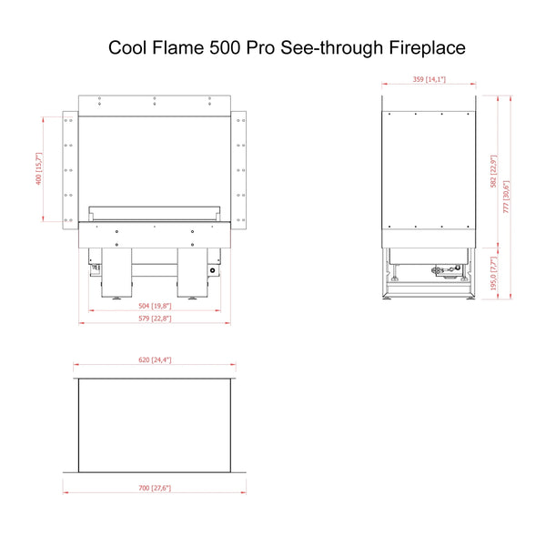 Cool Flame 500 Island - Chimenea vapor de agua