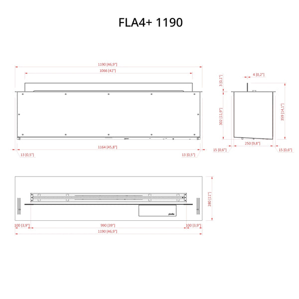 FLA4+ 1190 - Quemador automático de bioetanol