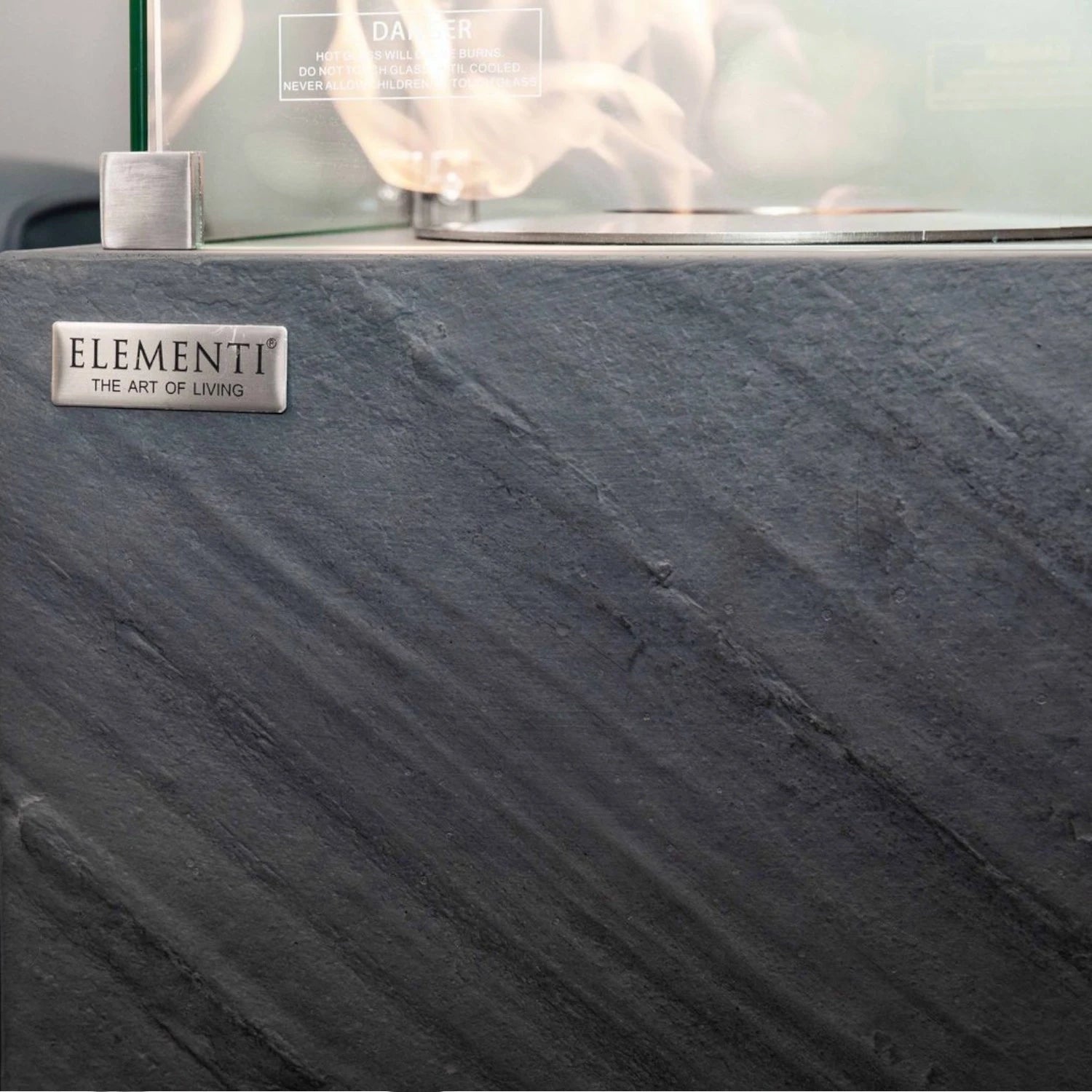 ZERMATT Columna de Bioetanol – Negro Pizarra
