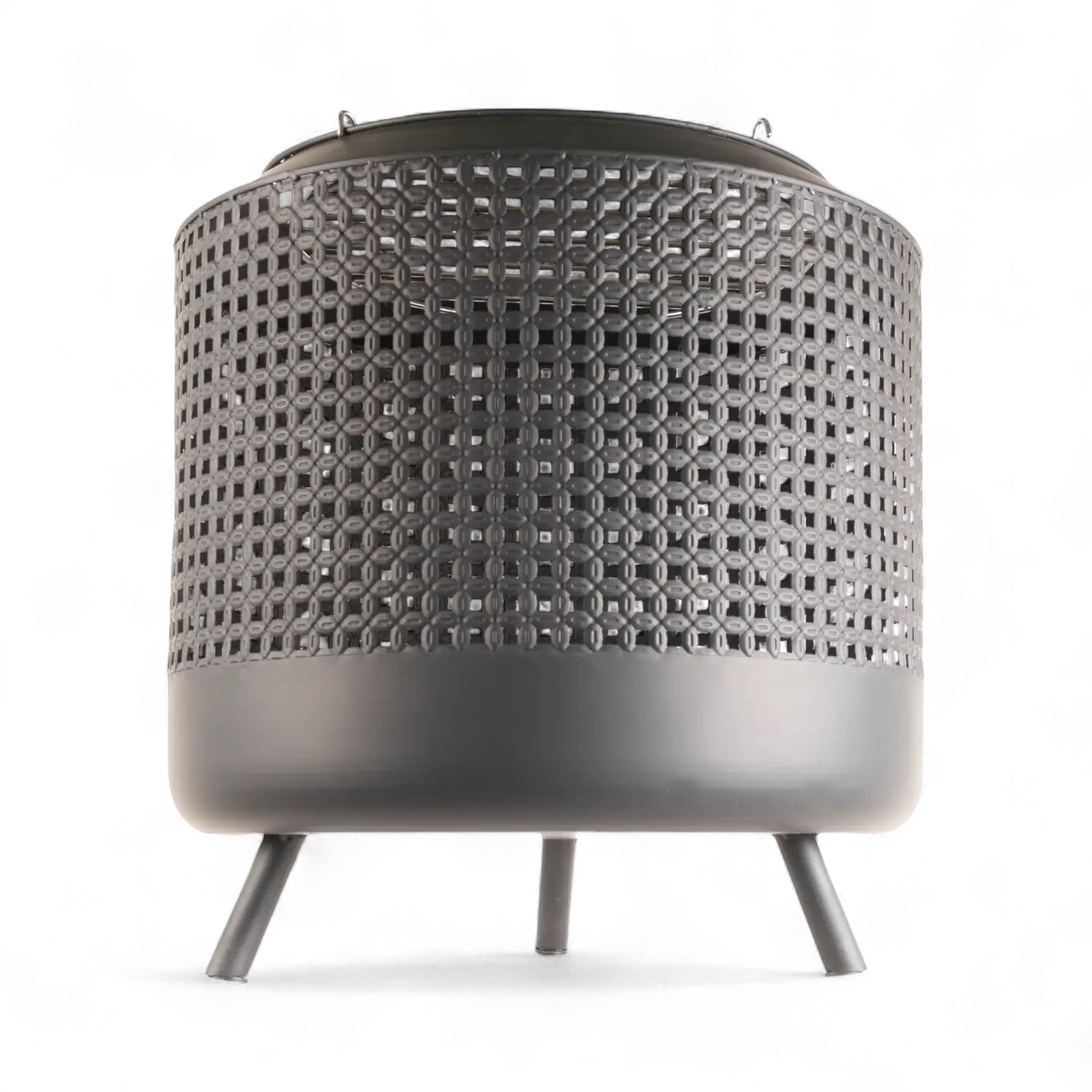 Midland fire basket with grill rack, designed for outdoor heating and cooking with a stylish design