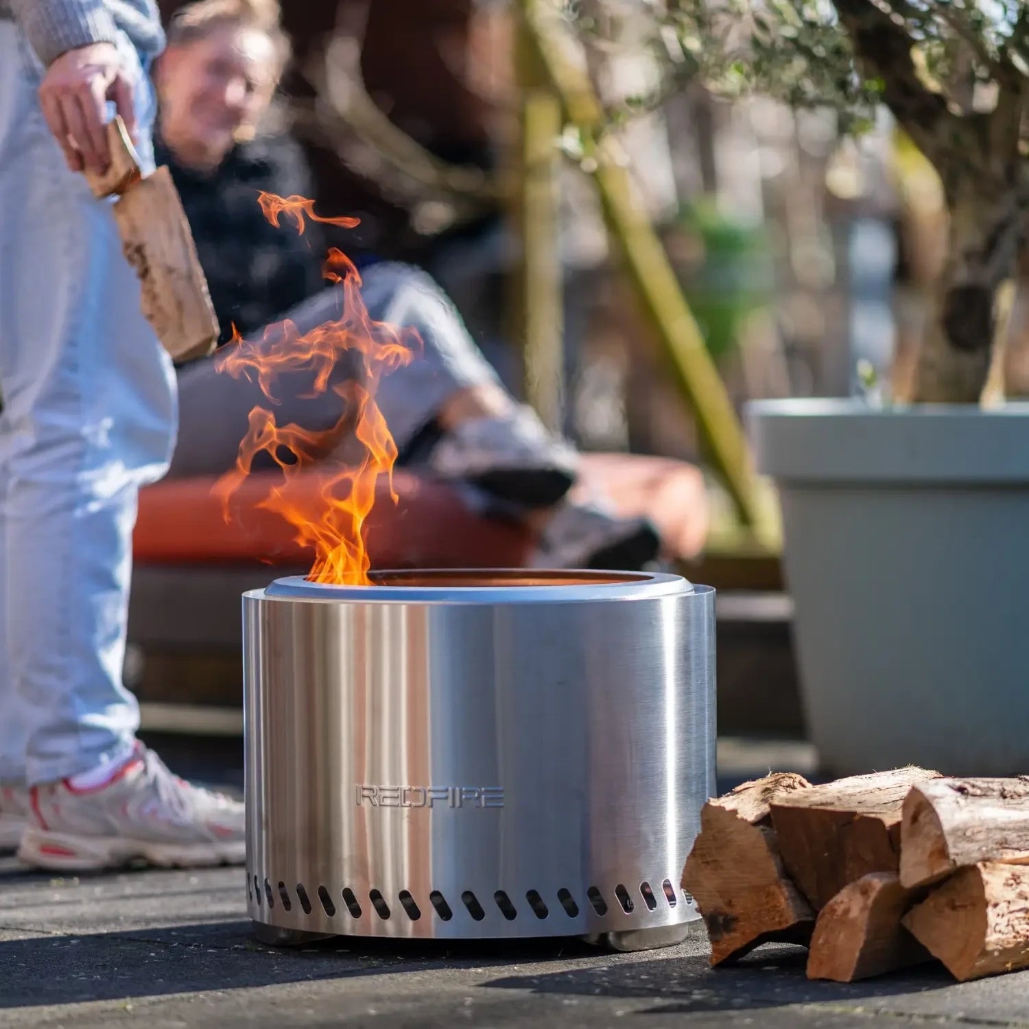 Volcano - Chimenea Pellet de Mesa - Acero Inoxidable