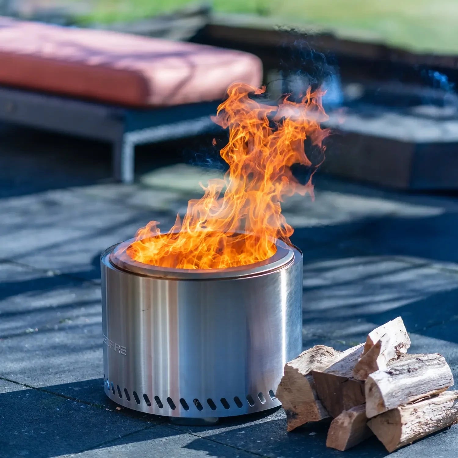Volcano - Chimenea Pellet de Mesa - Acero Inoxidable