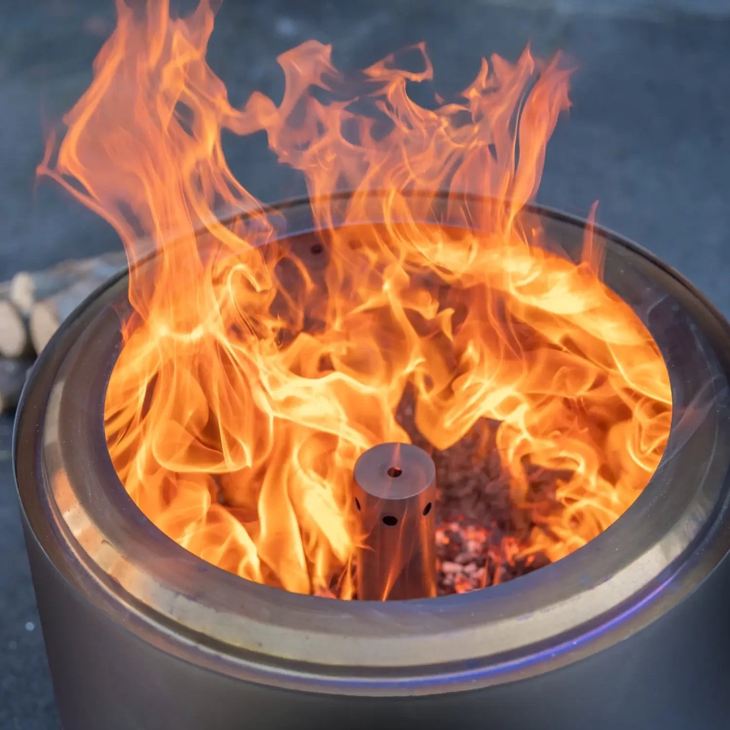 Volcano - Chimenea Pellet de Mesa - Acero Inoxidable