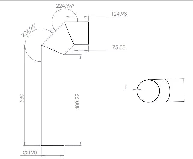 Kit de tubo de humos decorativo ACR para estufas eléctricas