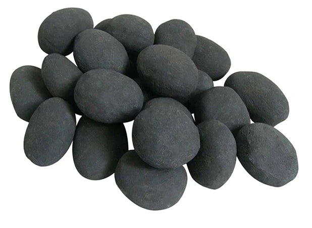 Piedras cerámica de decoración (Negras - 24 piezas)