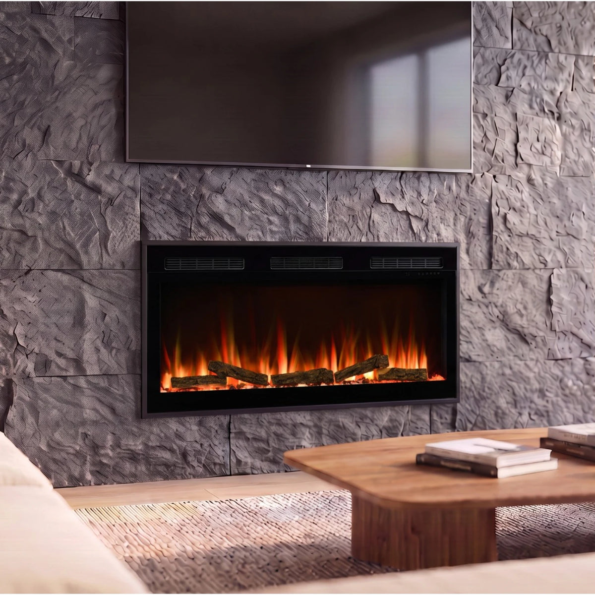 Chimenea eléctrica Sense 50 - Empotrada o de pared