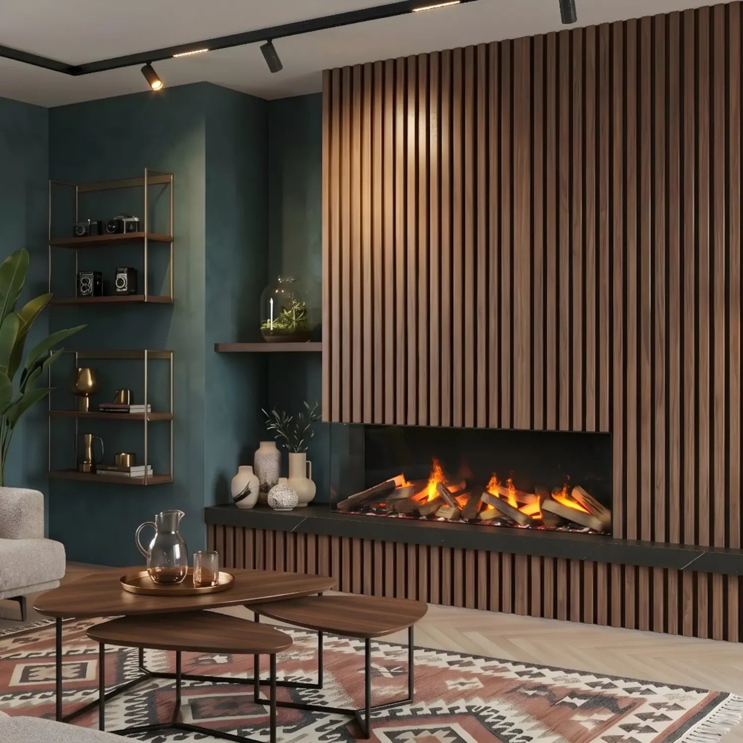 e-MatriX 1300-400 II-L - Chimenea de vapor de agua empotrada en esquina