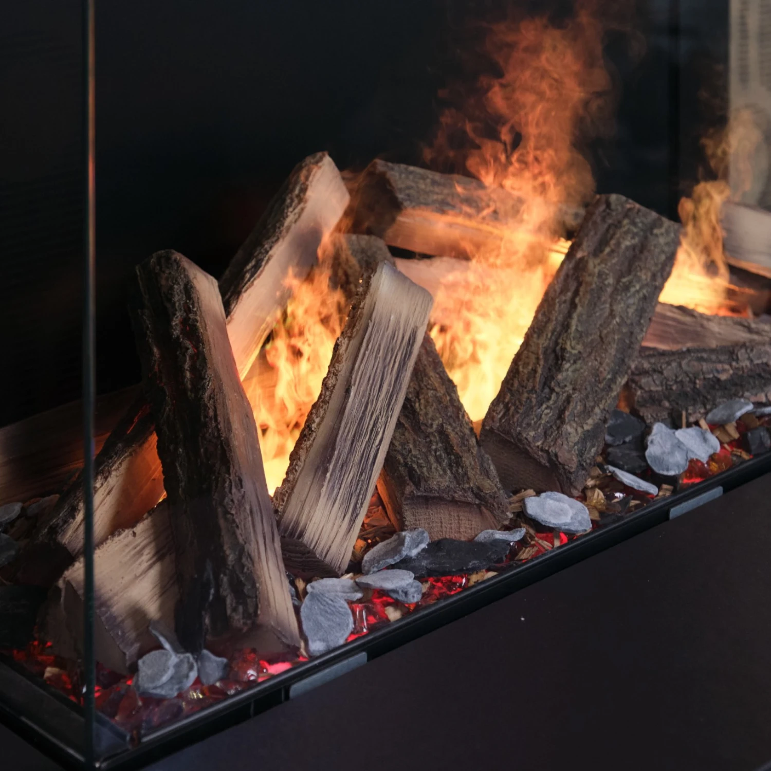 e-MatriX 800/500 II-R - Chimenea de vapor de agua empotrada en esquina