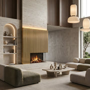 e-MatriX 800/500 II-R - Chimenea de vapor de agua empotrada en esquina