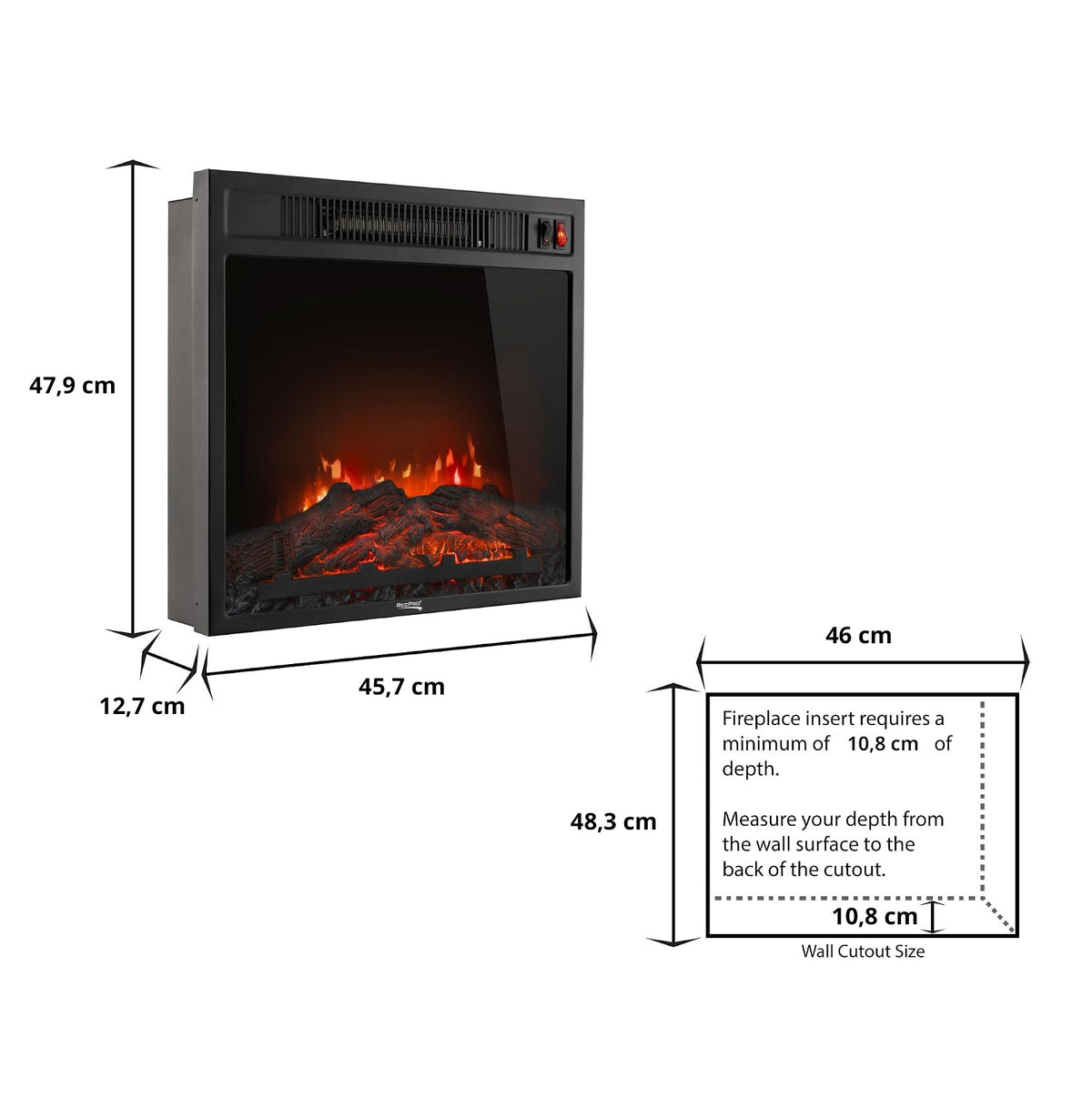 Inserto para chimenea eléctrico 500
