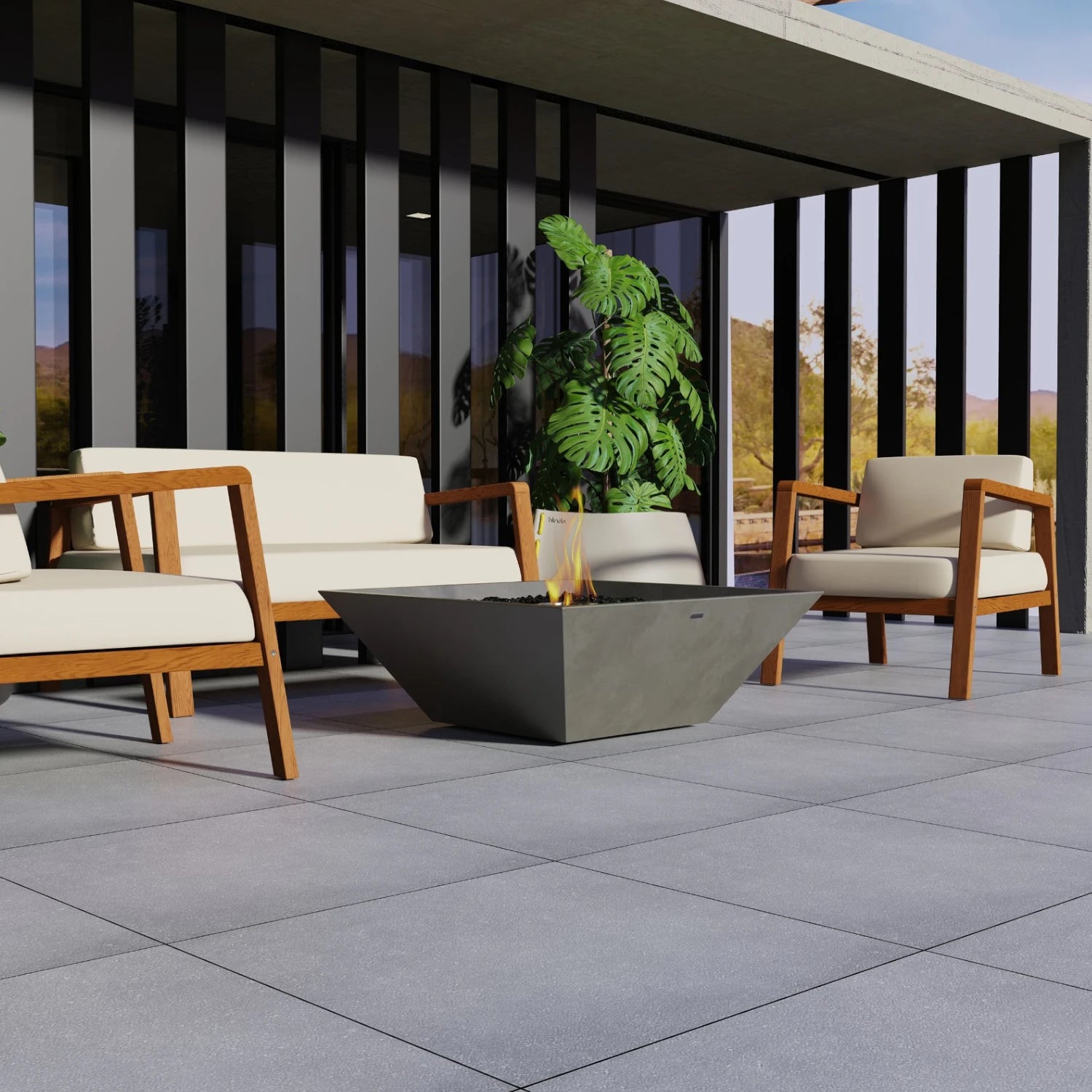 Nova 850 - Chimenea de bioetanol natural para exteriores