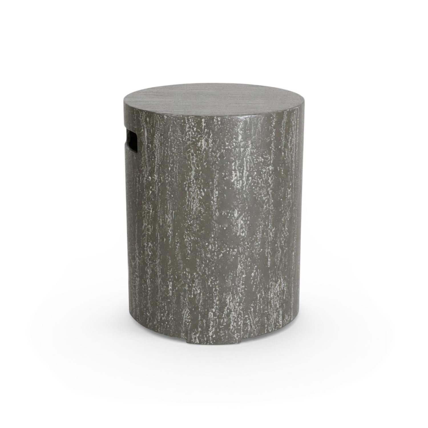Enclosure Redondo Travertino Oscuro – Cubierta para Botella de Gas
