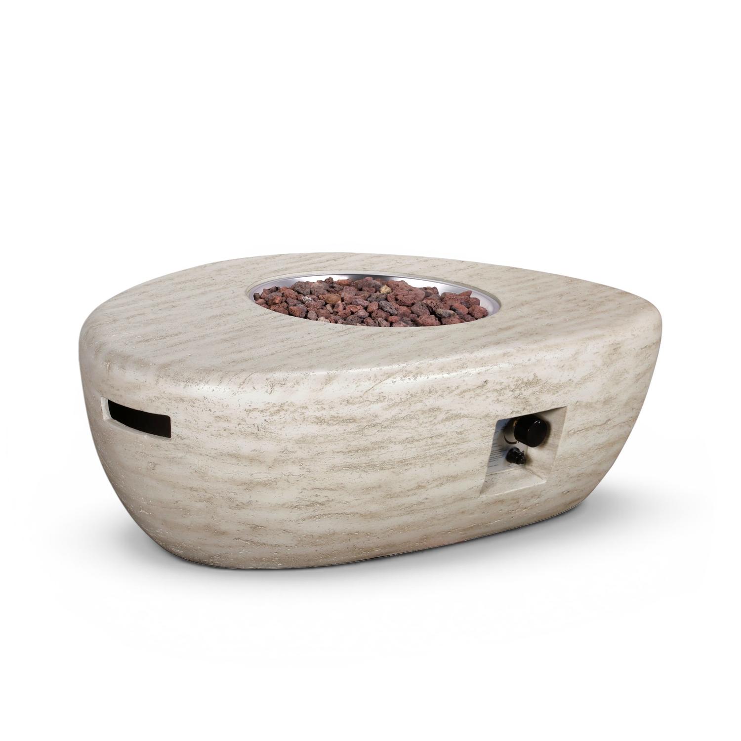 Estate Organic 107 Travertine – Mesa de Fuego de Gas Orgánica