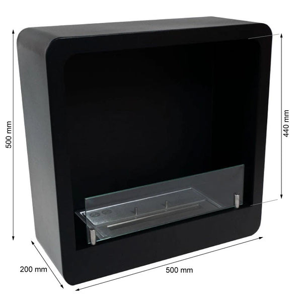 Chimenea Bioetanol Pared con Bordes Redondeados