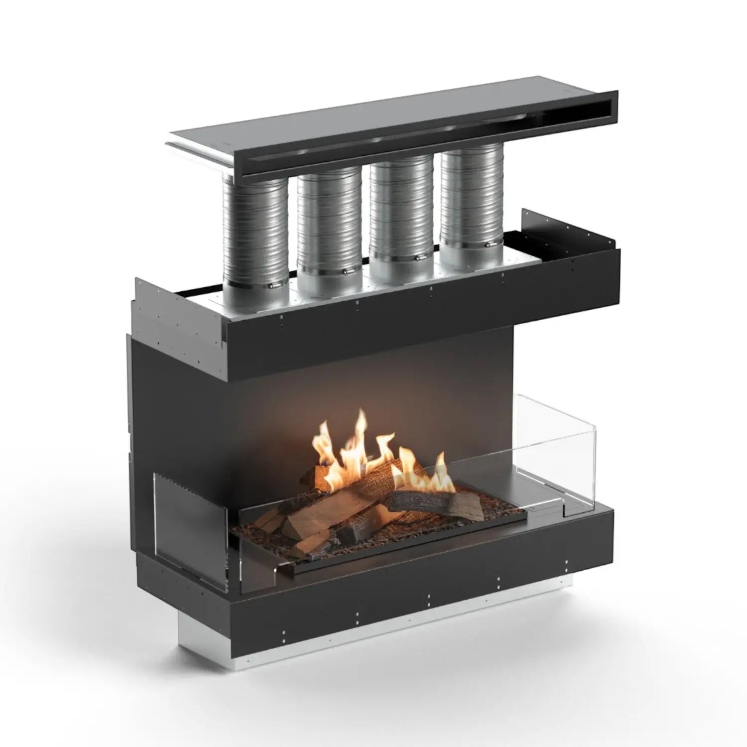 Flogs Box 1000 Tres Caras (Ventilación en la Habitación) - Chimenea de bioetanol