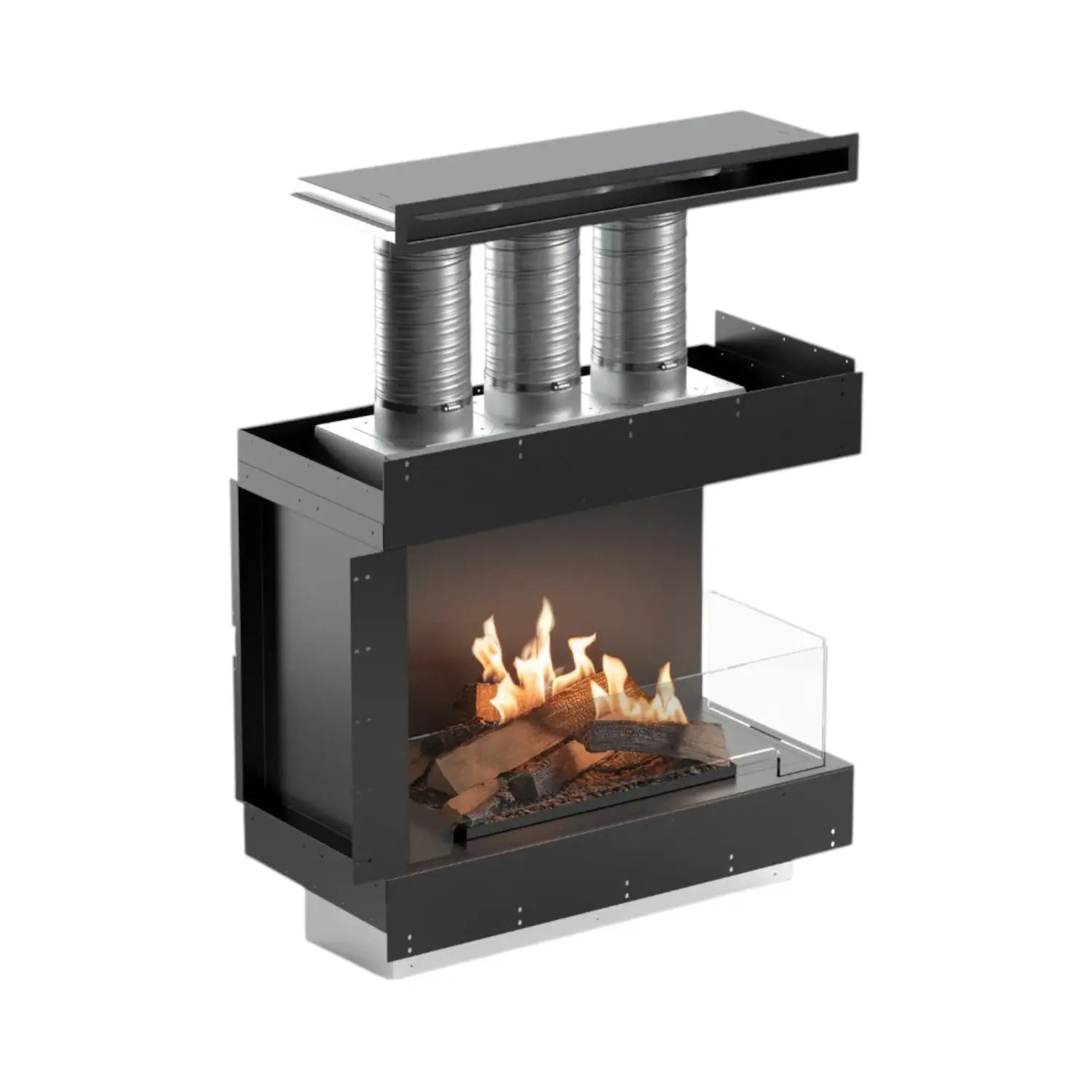 Flogs Box 800 Esquina Derecha (Ventilación en la Habitación) - Chimenea de Bioetanol
