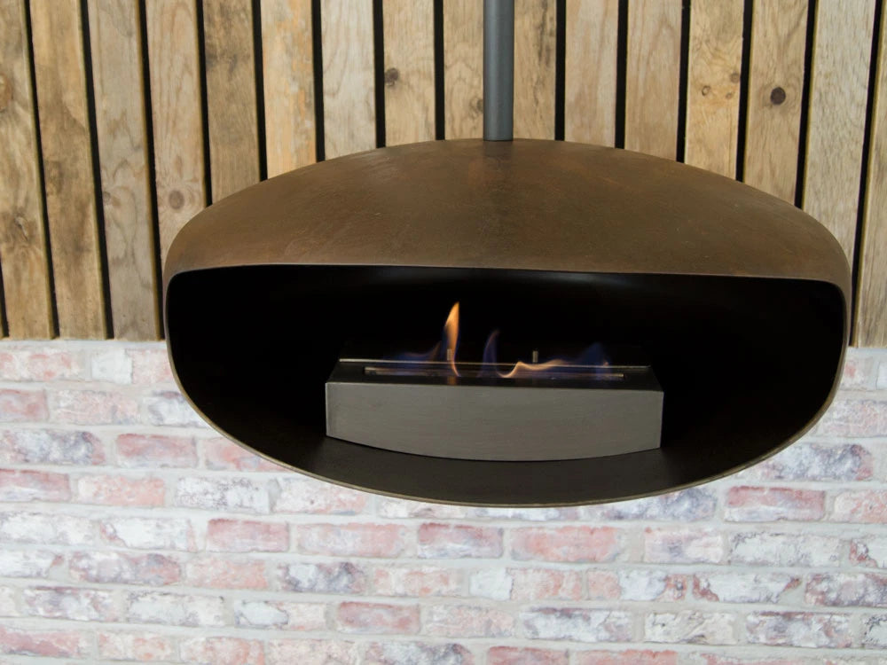 Hein and Haugaard Oxide UFO-60 ceiling-mounted bio fireplace