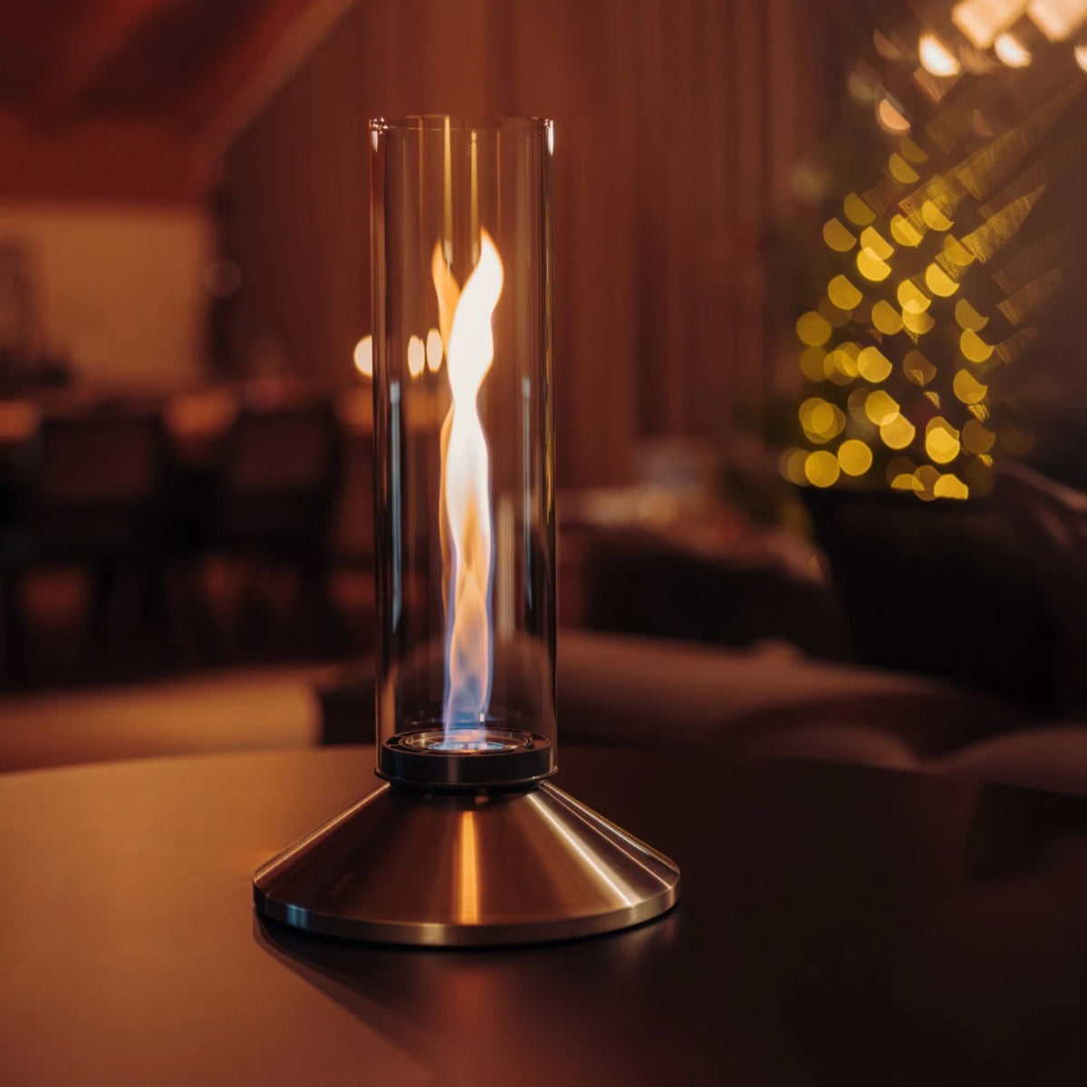 SPIN X 900 Tabletop Fireplace - Silver