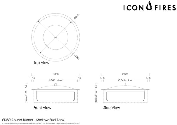 Icon Fires Round Burner