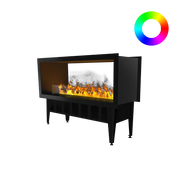 Chimenea de vapor de agua Incanto 1000 ST Multicolor de doble cara