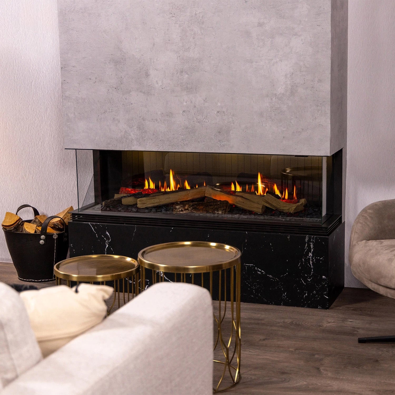 chimenea panorámica eléctrica