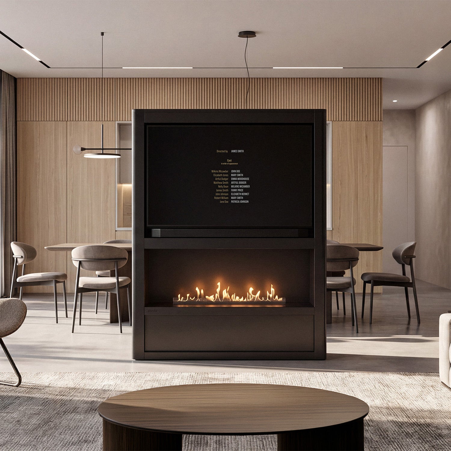 Cinema FLA4 - TV Cabinet Bioethanol Fireplace