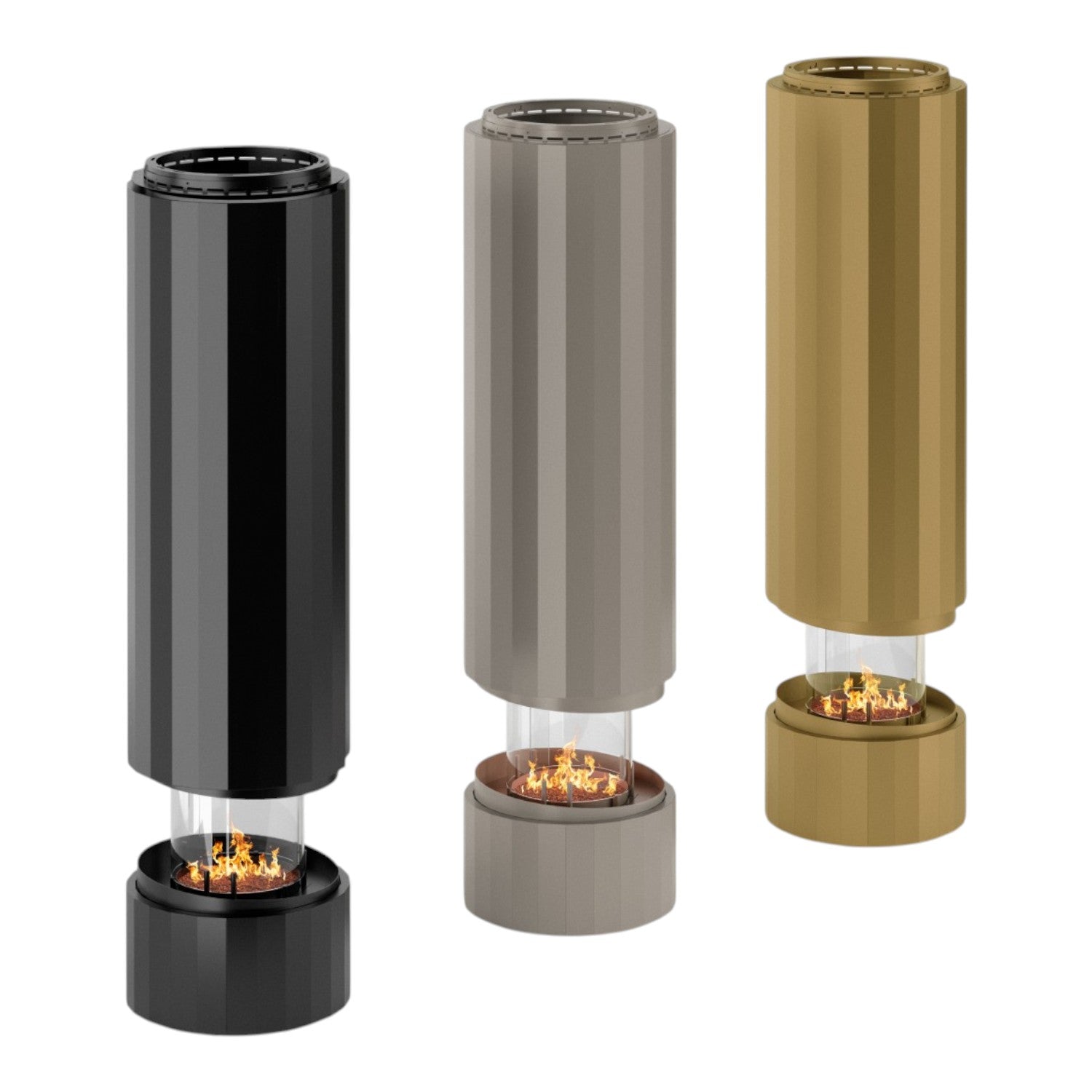 Pillar - Chimenea de bioetanol suspendida - Gris seda