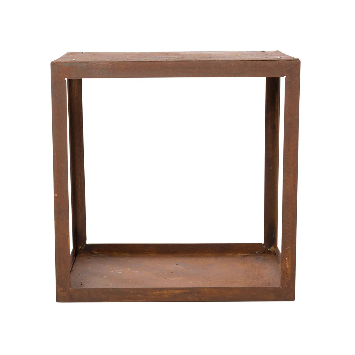 Wood Storage Box in Corten Steel - 50 cm